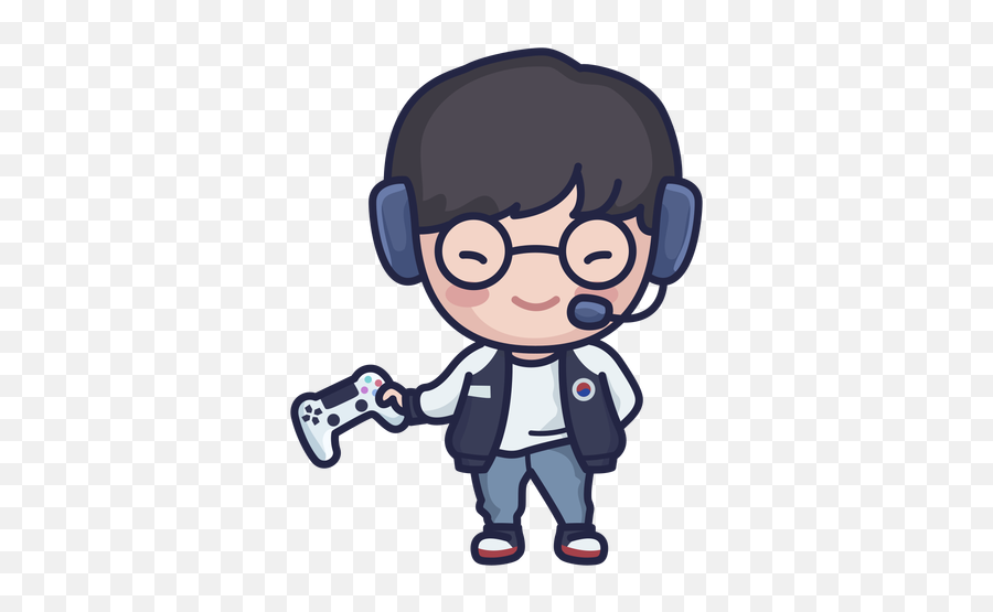 Cute South Korean Gamer Character - Transparent Png U0026 Svg Character,Animated Pngs
