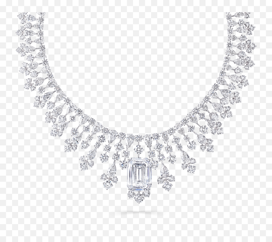 White Diamond High Jewellery - Diamomnd Necless Png,Diamond Necklace Png