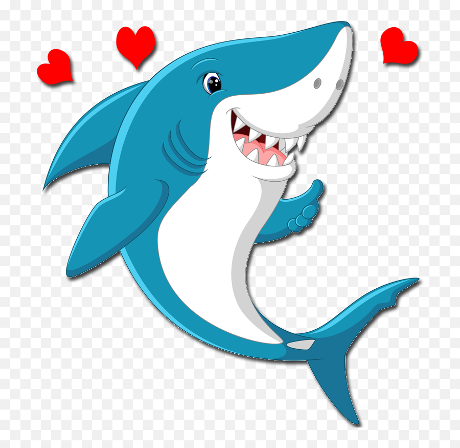 Cute Cartoon Shark Clipart Png - Cartoon Cute Shark Png,Cartoon Shark Png