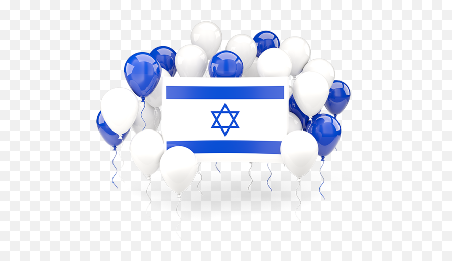 Square Flag With Balloons - Israel Flag And Poland Png,Israel Flag Png