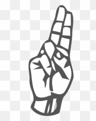 Big Image - Sign Language Letters U Png,Bruh Png