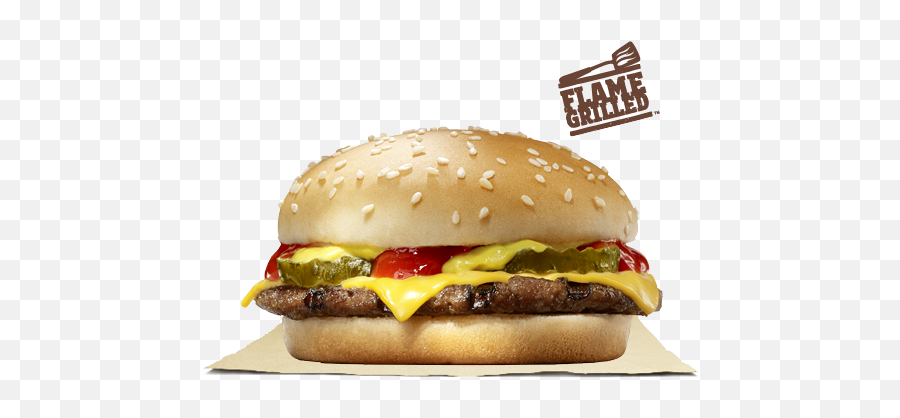 Flame Grilled Cheeseburger Burger King - Cheese Burger Burger King Png,Flame Border Png