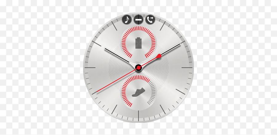 Watch Face With System Icons - Solid Png,Watch Face Png