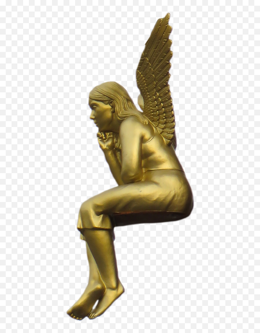 Bronze Sculpture Png Image With No - Sitting Angel Png,Christmas Angel Png