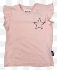 Nununu Embroidered Star Ruffle Tee Pink - Sleeveless Png,Pink Star Png