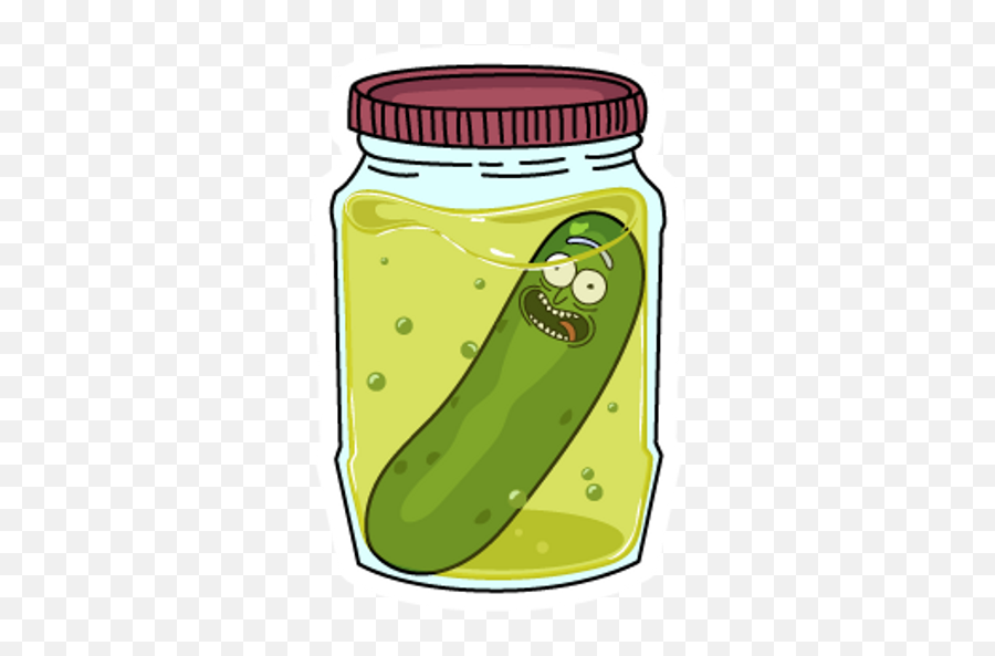 Rick And Morty Pickle Jar - Sticker Mania Morty Pickle Rick Sticker Png,Pickle Rick Transparent