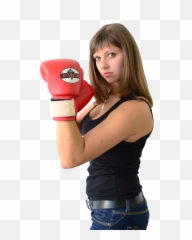 Woman Wearing Boxing Gloves Png Image - Pngpix Boxing Woman Transparent,Boxing Glove Png