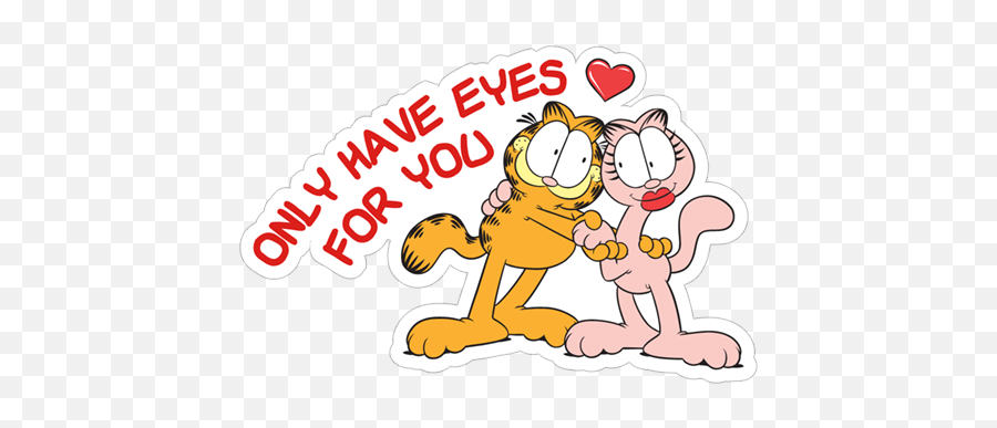 Download Viber Sticker Garfield Love - Garfield Love Happy Png,Garfield Transparent