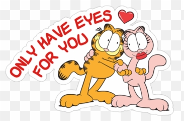 Download Viber Sticker Garfield Love - Garfield Love Happy Png,Garfield Transparent