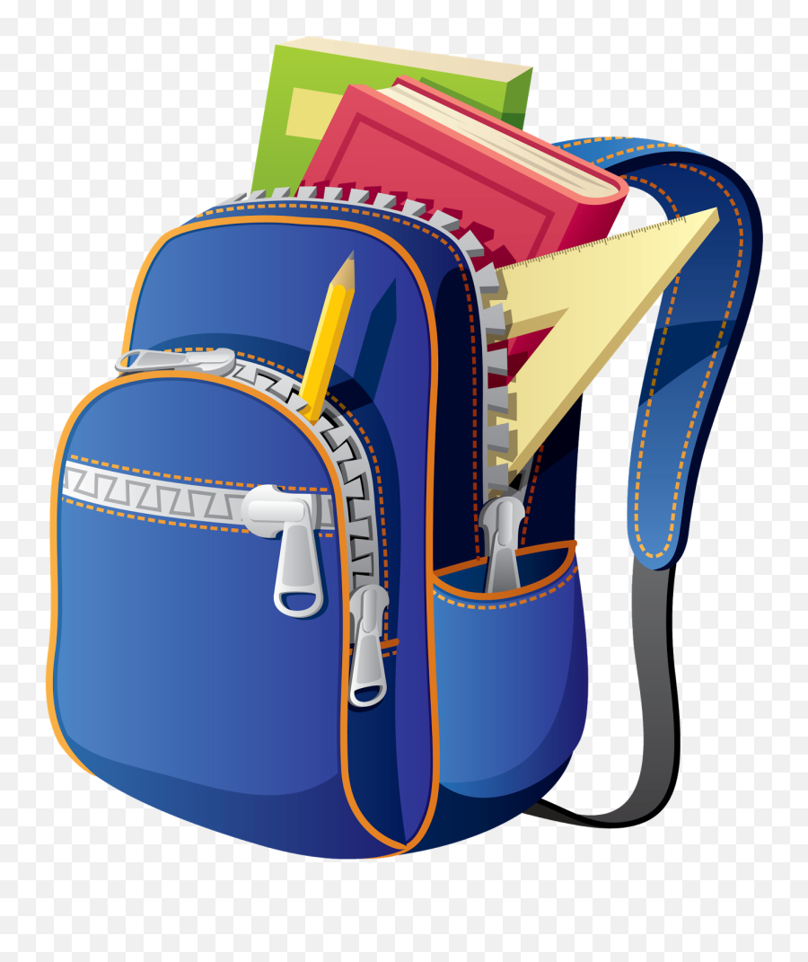 Download Backpack School Bag Clip Art - School Bag Vector Png,Backpack Clipart Png