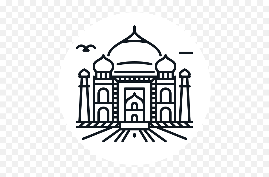 Building India Landmark Mahal Taj - Dome Png,Taj Mahal Icon