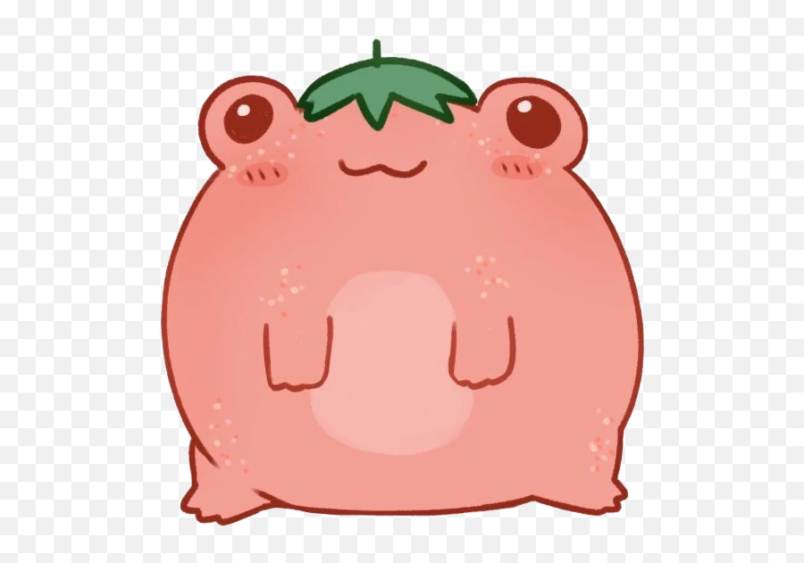 Cute Anime Girl With Pink Hair Holding Cute Frog