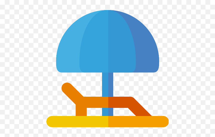 Lounge Chair Under Umbrella Icon Transparent Png - Stickpng Hammock,Umbrella Icon Png