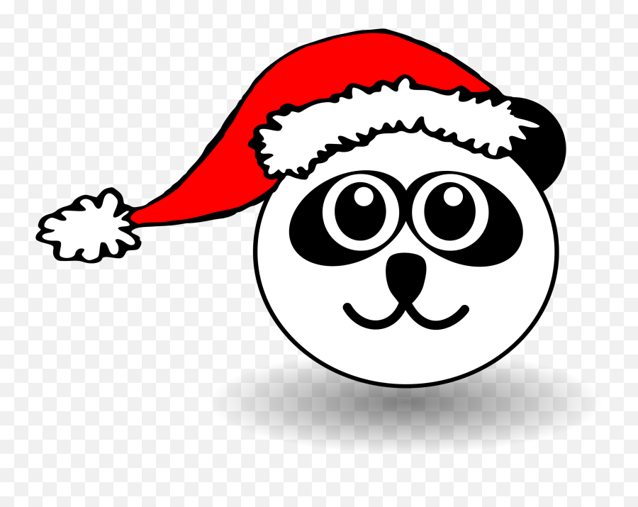 Animals In Santa Hats Messages Sticker - Christmas Panda Colouring Pages Png,Santa Hats Transparent