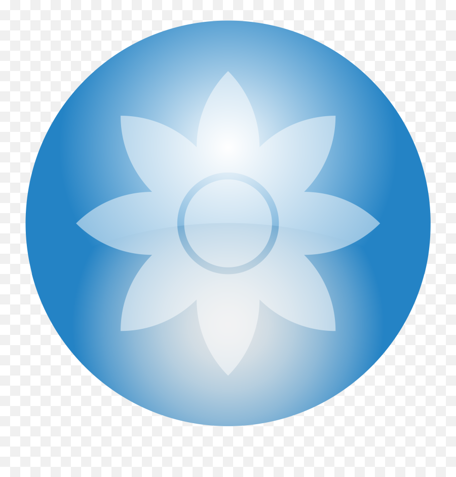 Download This Free Icons Png Design Of Sky Blue Flower Orb - Dot,Sakura Flower Icon