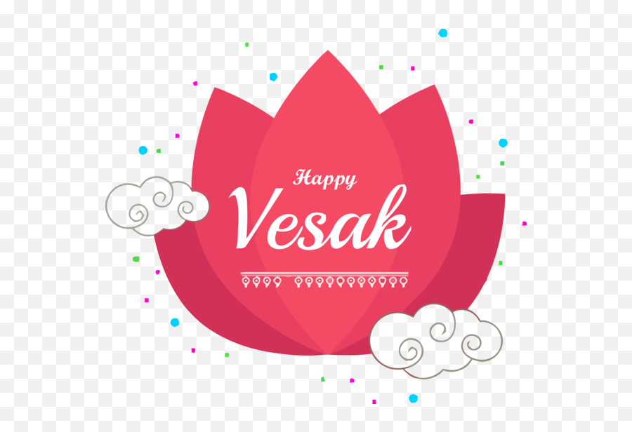 Vesak Text Logo Pink For Buddha Day - 4044x3608 Happy Vesak Day Png,Buddha Transparent