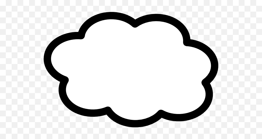 Vector Clip Art Online - Outline Image Of Cloud Png,Cloud Shape Png