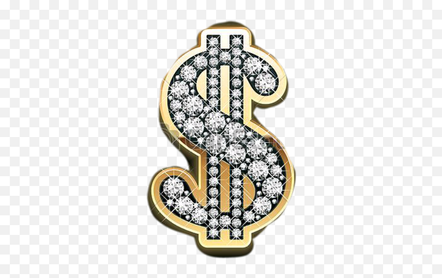 Download Glitter Dollar Sign Png - Dollar Sign With Diamonds,Dollar Sign Clipart Png