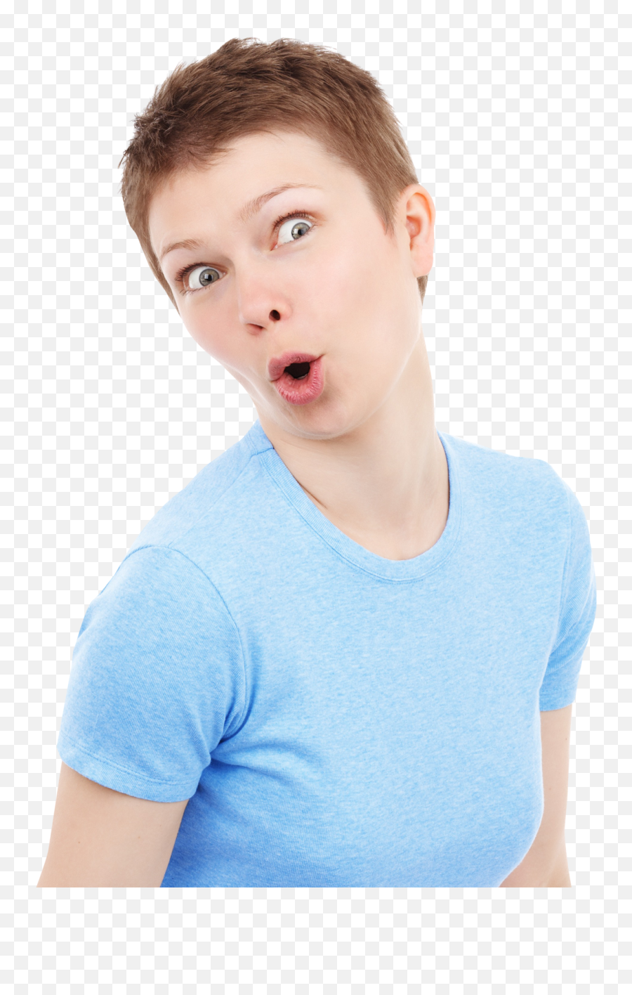 Funny Portrait Of Cute Surprised Woman Png Image - Pngpix Funny Woman Png,Funny Png