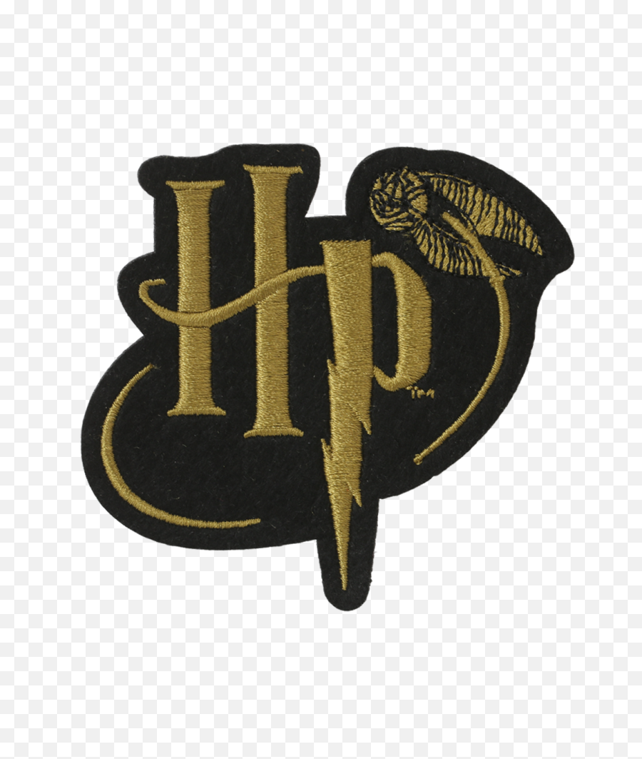 Hp Logo With Golden Snitch Embroidered - Harry Potter Embroidered Patch Png,Golden Snitch Png