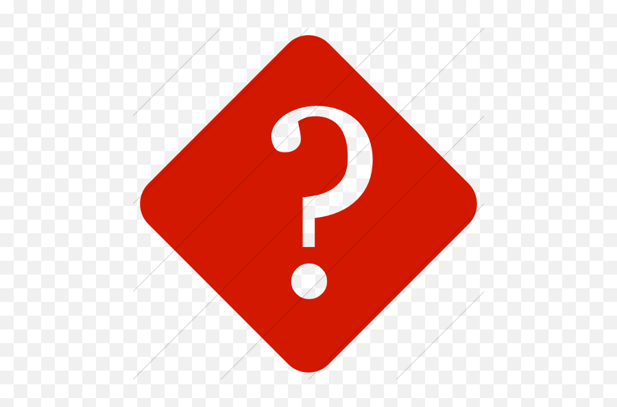 Iconsetc Simple Red Raphael Question Mark Triangle Icon - Sign Png,Red Question Mark Png