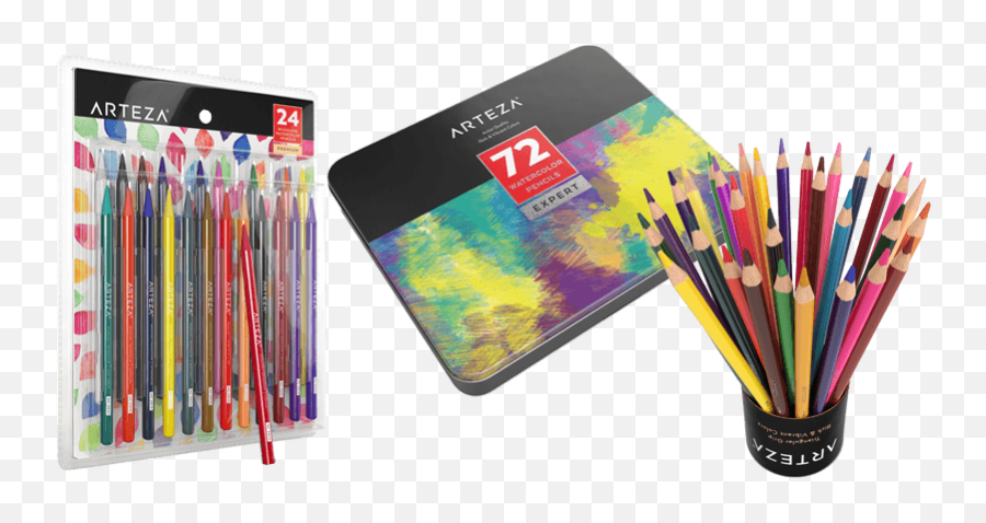 Arteza Watercolor Pencils For Artists Review Videos - Arteza Watercolour Pencils Uk Png,Transparent Pencil