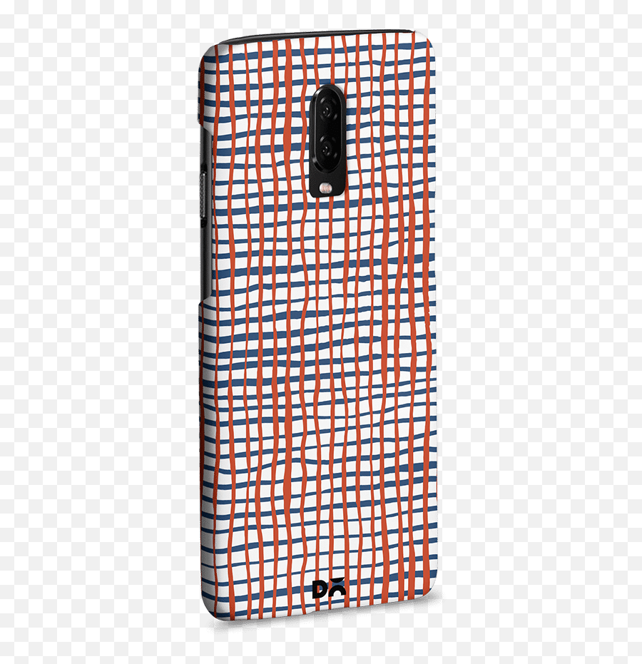 Dailyobjects Grid Lines Blue Red Case Cover For Oneplus 6 - Mobile Phone Case Png,Grid Lines Png
