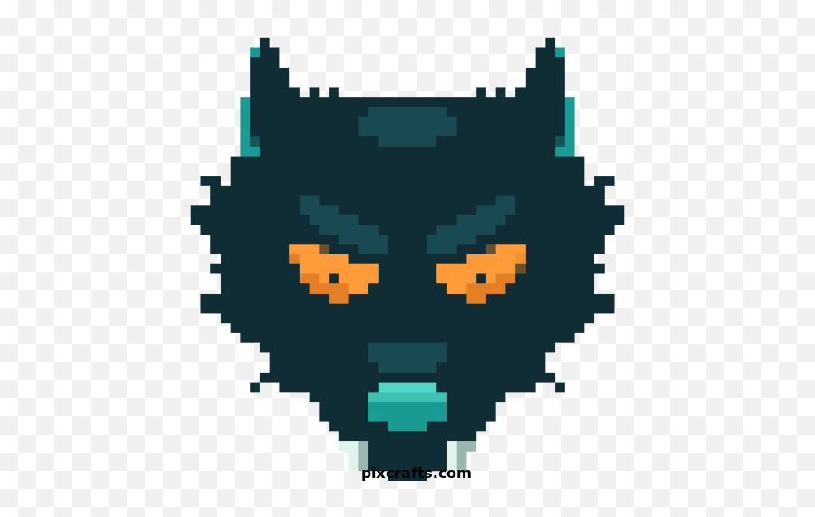 Wolf - Printable Pixel Art Png,Werewolf Logo
