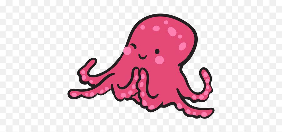 Cute Purple Octopus Scheming - Transparent Png U0026 Svg Vector File Clip Art,Octopus Png