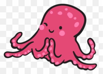 Cute Purple Octopus Scheming - Transparent Png U0026 Svg Vector File Clip Art,Octopus Png