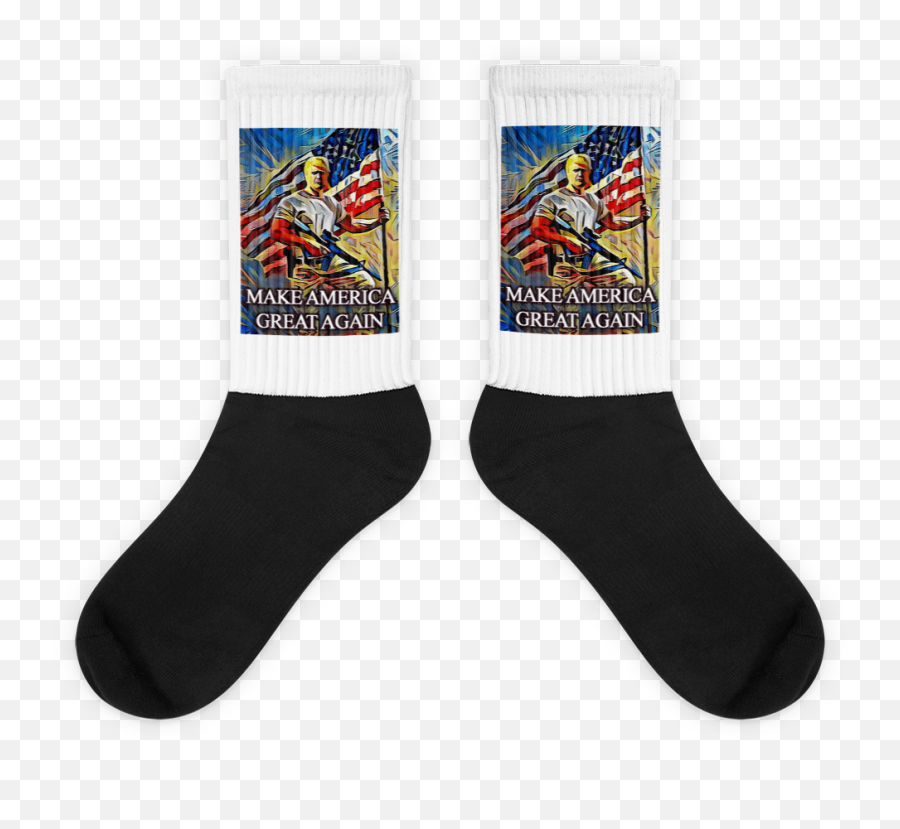 Make America Great Again Fully Sublimated Comfy Holiday Socks - Sock Png,Make America Great Again Png