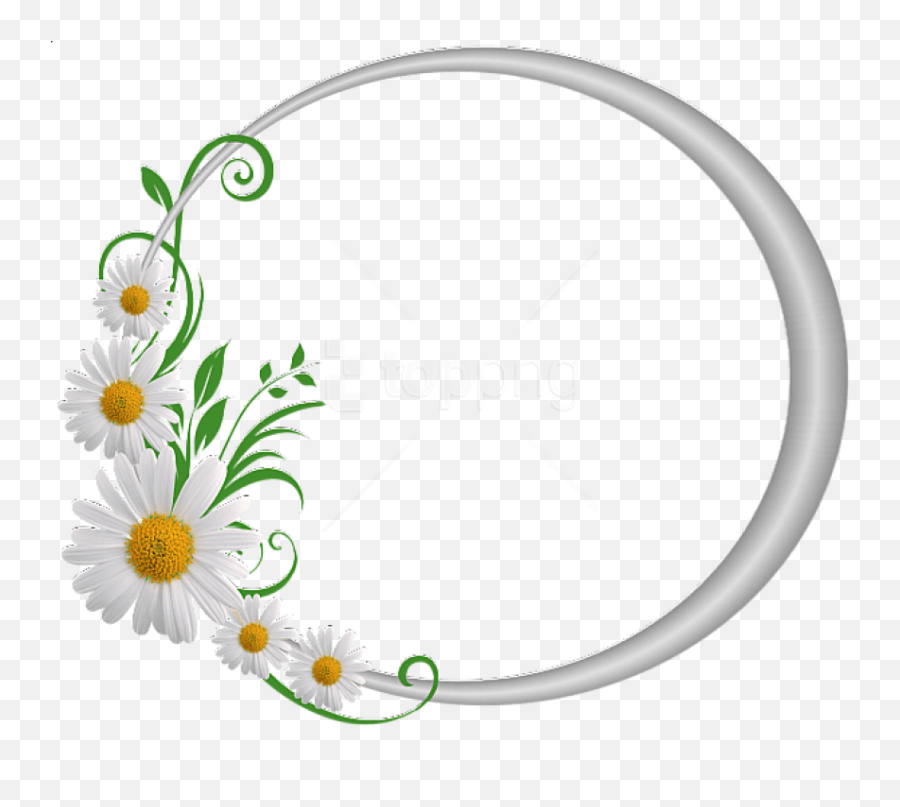 Free Png Best Stock Photos Silver Round Frame With - Circle Round Flower Frame Png,Silver Circle Png