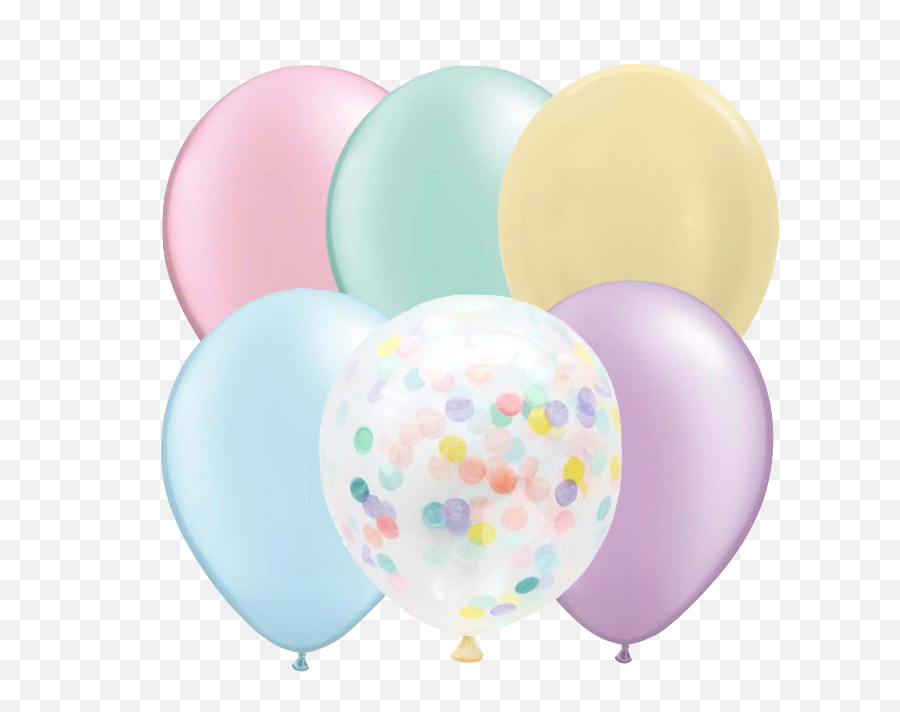 Mini Pastel Pearl U0026 Confetti Balloons 10 Pack - Lovely Occasions Transparent Background Pastel Balloons Png,Up Balloons Png