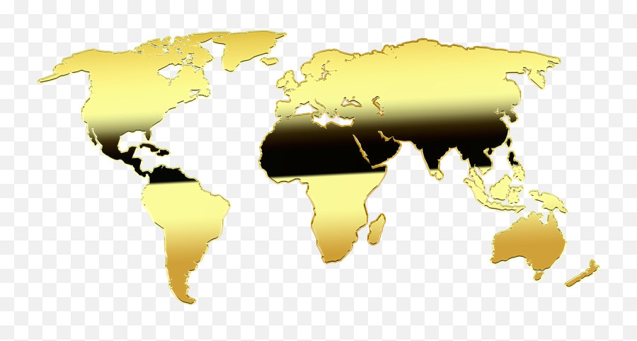 Map Of The World Gold - Free Image On Pixabay Erwinia Amylovora Distribution Png,World Map Png
