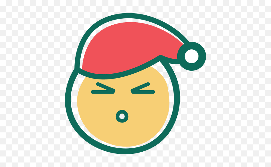 Angry Squint Eye Santa Claus Hat Face Emoticon 35 - Clip Art Png,Red Eye Png