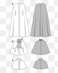Cape Drawing Capelet - Cape Pattern Free Full Size Png Free Cloak Pattern,Cape Png