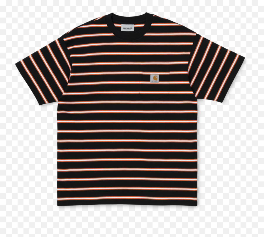 Download Carhartt Ss Houston Pocket T - Shirt Carhartt Carhartt Wip Houston Striped Pocket T Shirt Png,Black Tshirt Png