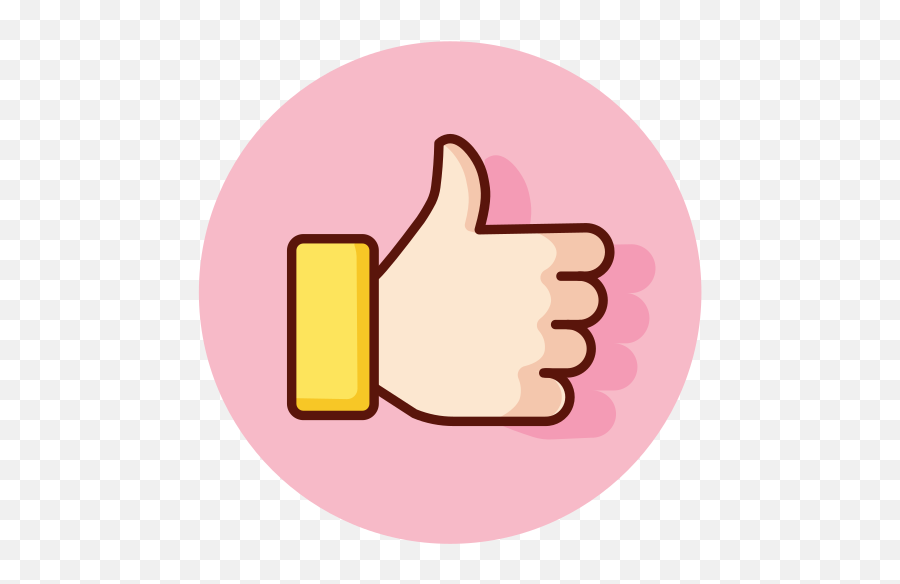 Pink Like Thumb Up Free Icon Of Gesture - Thumbs Up Icon Pink Png,Like Png