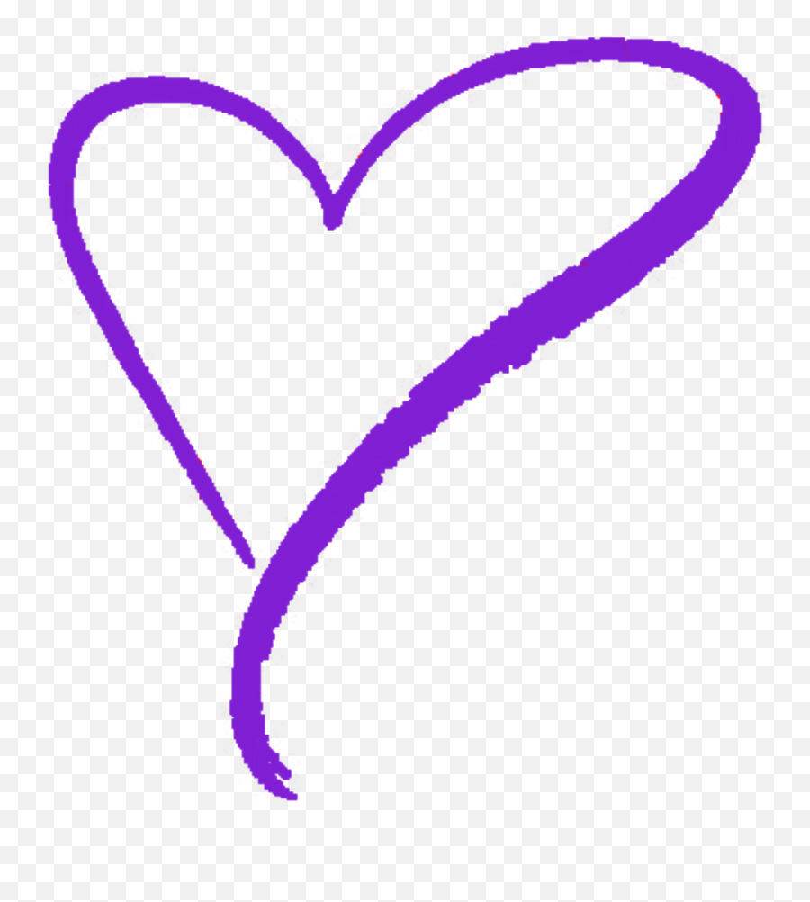 Heart Drawn Without Background Clipart - Purple Heart Drawing Png,Purple Heart Png