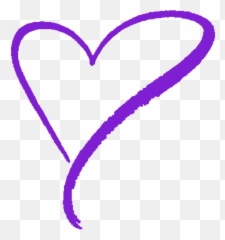 Heart Drawn Without Background Clipart - Purple Drawing Png