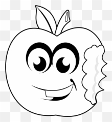 Cartoon Bitten Apple Clipart - Charing Cross Tube Station Png,Cartoon Apple Png