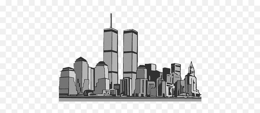 Library Of Twin Towers Vector Freeuse - Twin Towers New York Clipart Png,Twin Towers Png