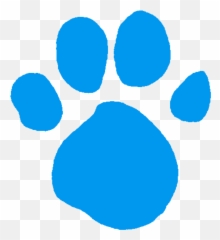 red b blue paw logo