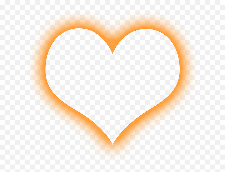Glow Hearts - Transparent Glowing Heart Png,Orange Heart Png