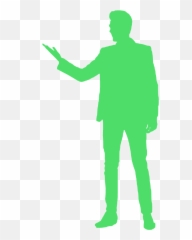 Talking Man Silhouette - Standing Png