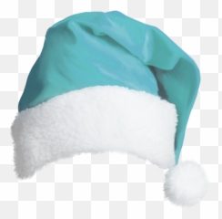 Santa Claus Hat Christmas Suit - Blue hat Png