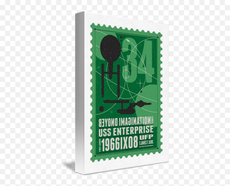 Starships Poststamp Uss Enterprise By Chungkong Art - Postage Stamp Png,Starship Enterprise Png