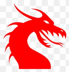 Simple Vector Art Dragon - Transparent Dragon Png Black,Dragon Head Png