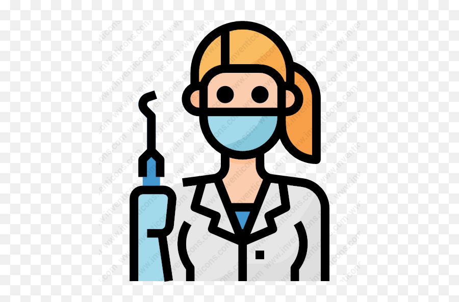 Download Dentist Working Careerwork Healthcare Professional User Woman Vector Icon Inventicons - Dentist Icon Png,Woman User Icon