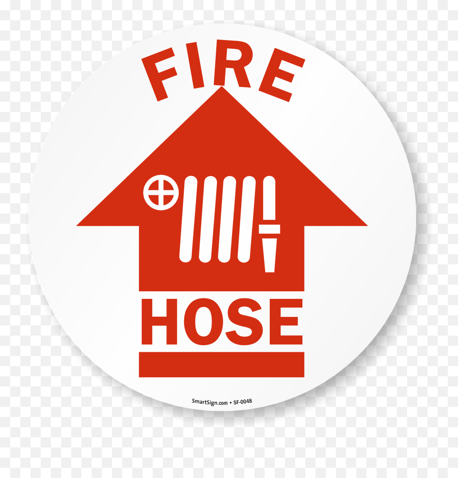 Fire Hose Adhesive Floor Sign - Vertical Png,Fire Hose Icon